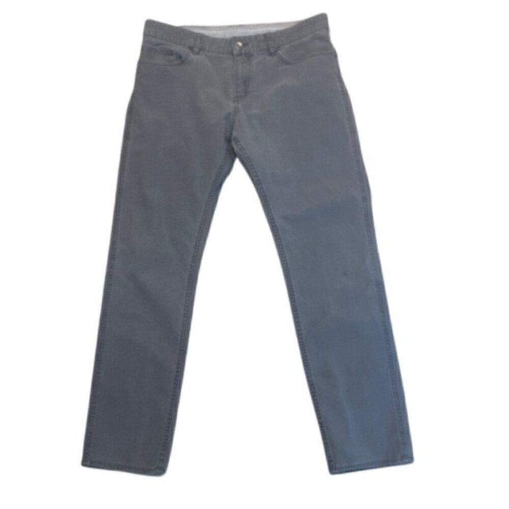 Hugo Boss Mens Cotton Stretch Pants Size 36/32 Gray
